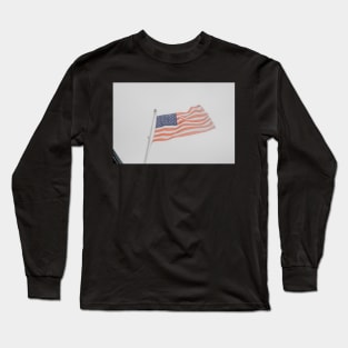 American Flag Flying off a Boat Long Sleeve T-Shirt